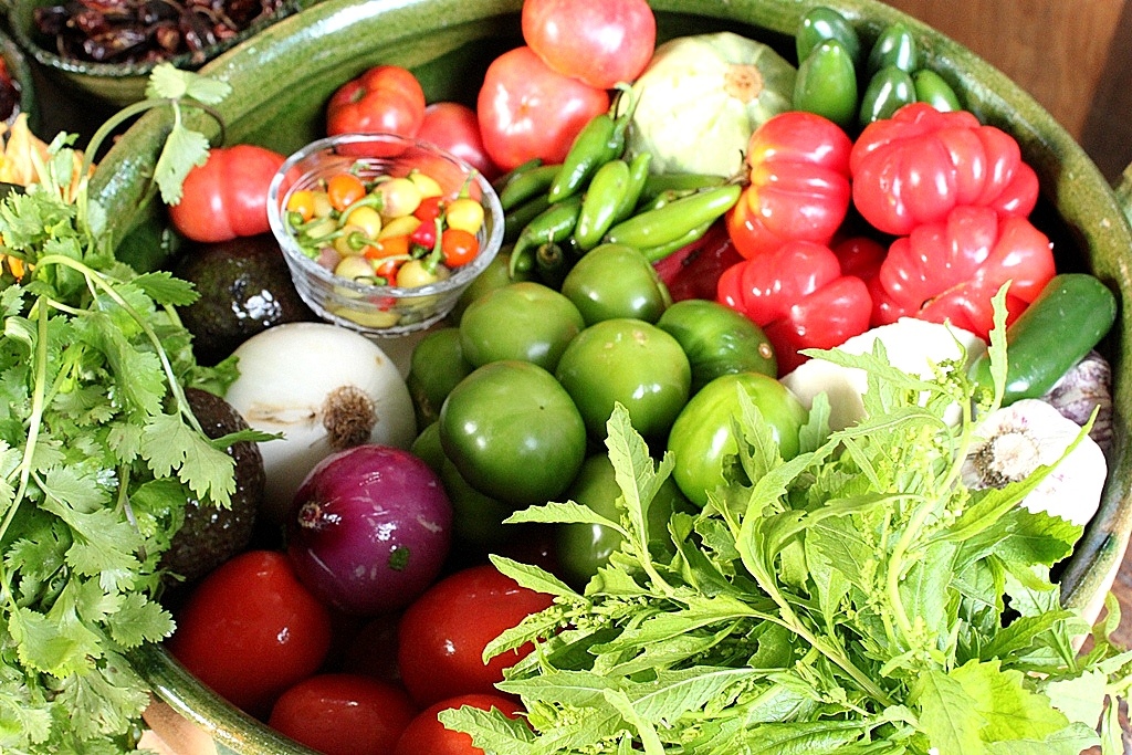 Basket of Salsa Ingredients