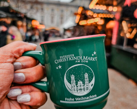 Ceramic German mug from local Christmas market