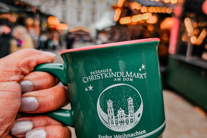 Ceramic German mug from local Christmas market