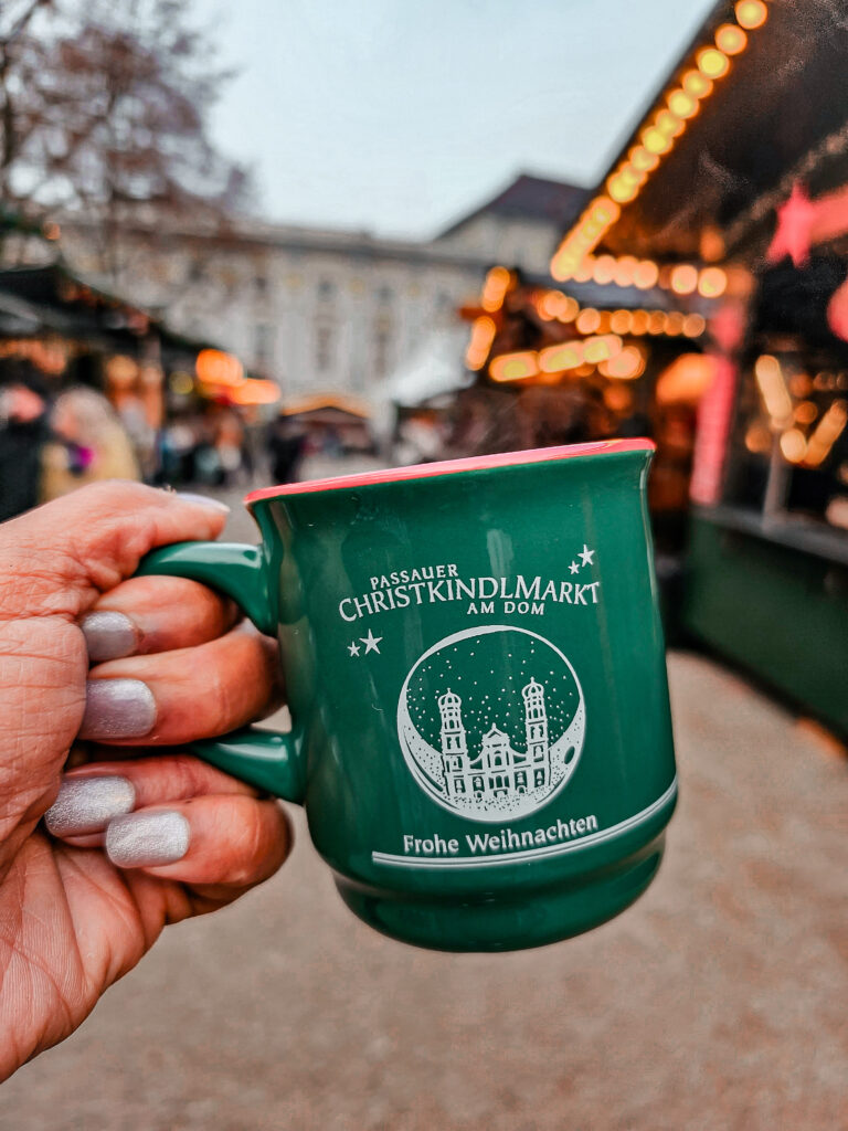 Ceramic German mug from local Christmas market